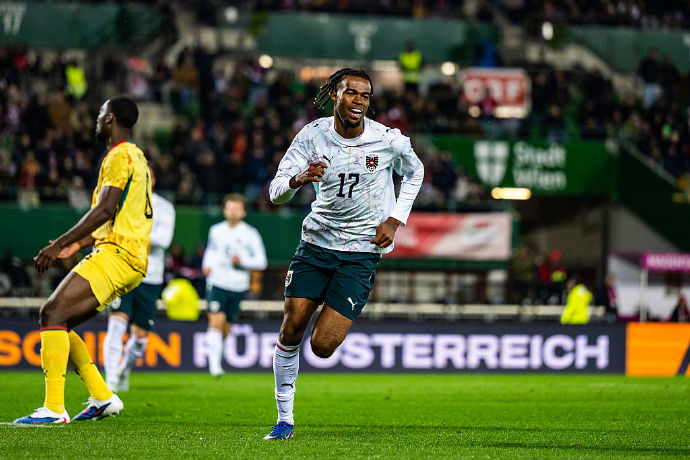 奥地利热身赛5-1大胜加纳 丘库埃梅卡首秀破门引